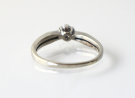 Vintage witgouden ring met diamant