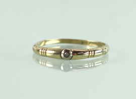 Vintage gouden ring met diamant