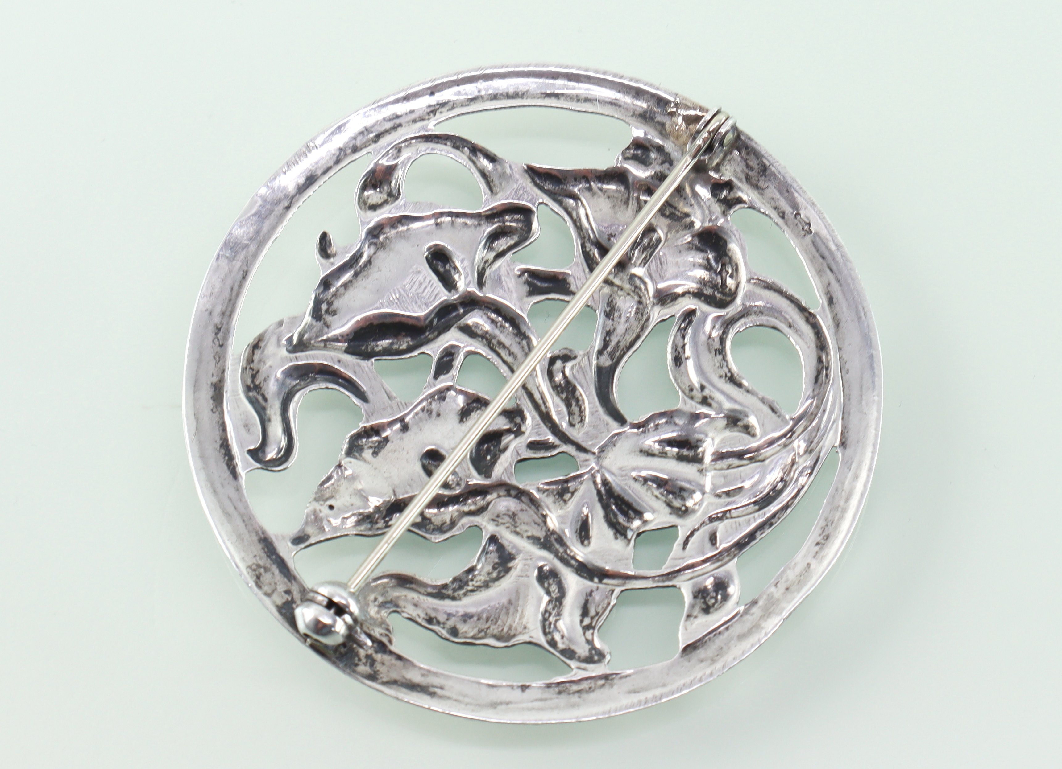 Zilveren broche Jugendstil jaren ‘40