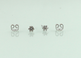 Witgouden oorbellen diamant