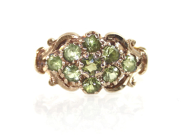 Vintage gouden Schotse ring met peridot, 1979