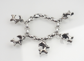 Zilveren armband gemzen S.J. Rose & Son, 1988/1995