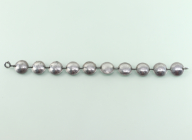 Zilveren dubbeltjes armband Wilhelmina 1936 t/m 1939