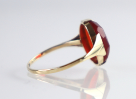 Art Deco gouden ring met carneool