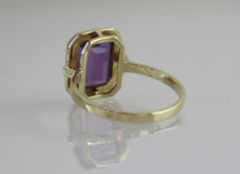 Gouden ring met amethist