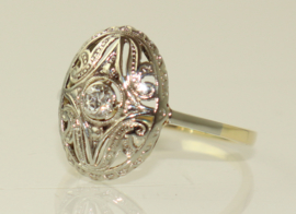 Antieke gouden Art Deco ring met oudslijpsel diamant