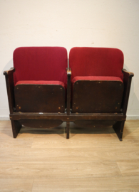 Set vintage theaterstoelen