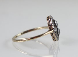 Art Deco gouden ring met diamant, ca. 1910