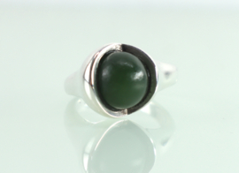 Vintage zilveren ring jade Franz Scheurle