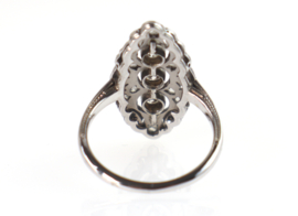 Antieke witgouden Art Deco ring met diamanten