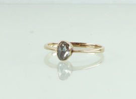 Antieke gouden solitair ring roosdiamant