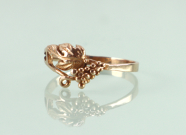 Vintage roségouden ring met wijnrank