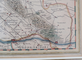 Antieke kaart Utrecht Willem Bleau, 17e eeuw