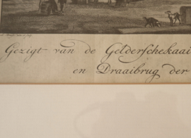 Antieke gravure Rotterdam, 18e eeuw