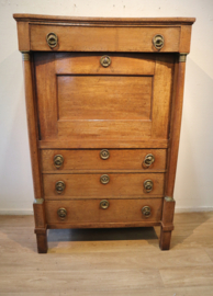 Antieke Hollandse secretaire à abbatant