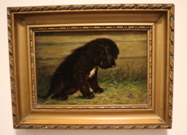 Jan Vrolijk (1846-1894) poesje en hond
