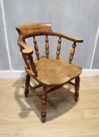Antieke Engelse captainchair, 19e eeuw