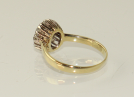 Vintage gouden rozetring met briljant geslepen diamanten