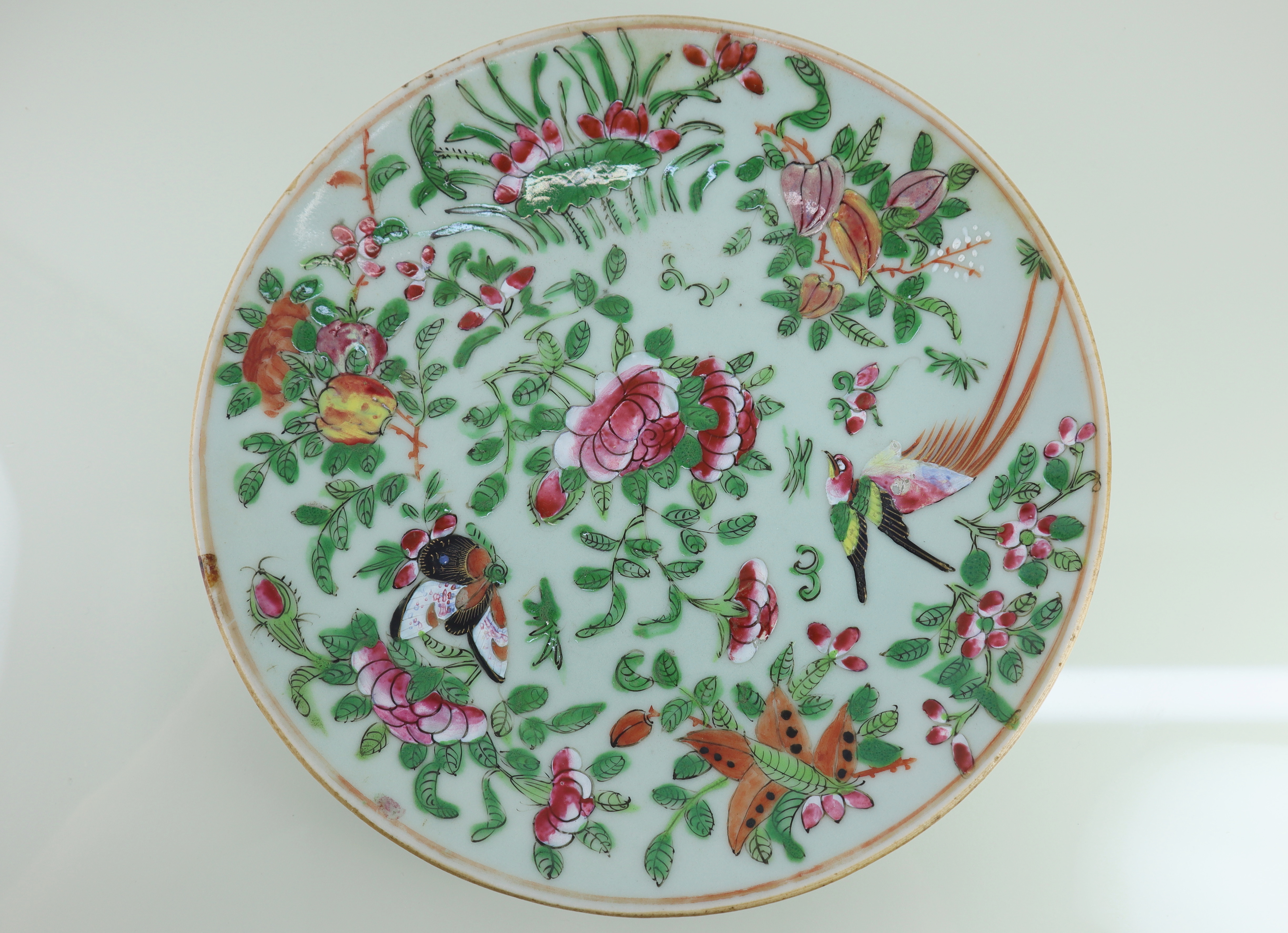 Set Chinese Celadon borden, 19e eeuw