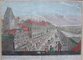Antieke opticaprent Wenen 18e eeuw.