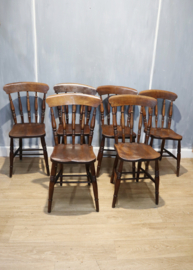 Set van 6 antieke Windsorstoelen