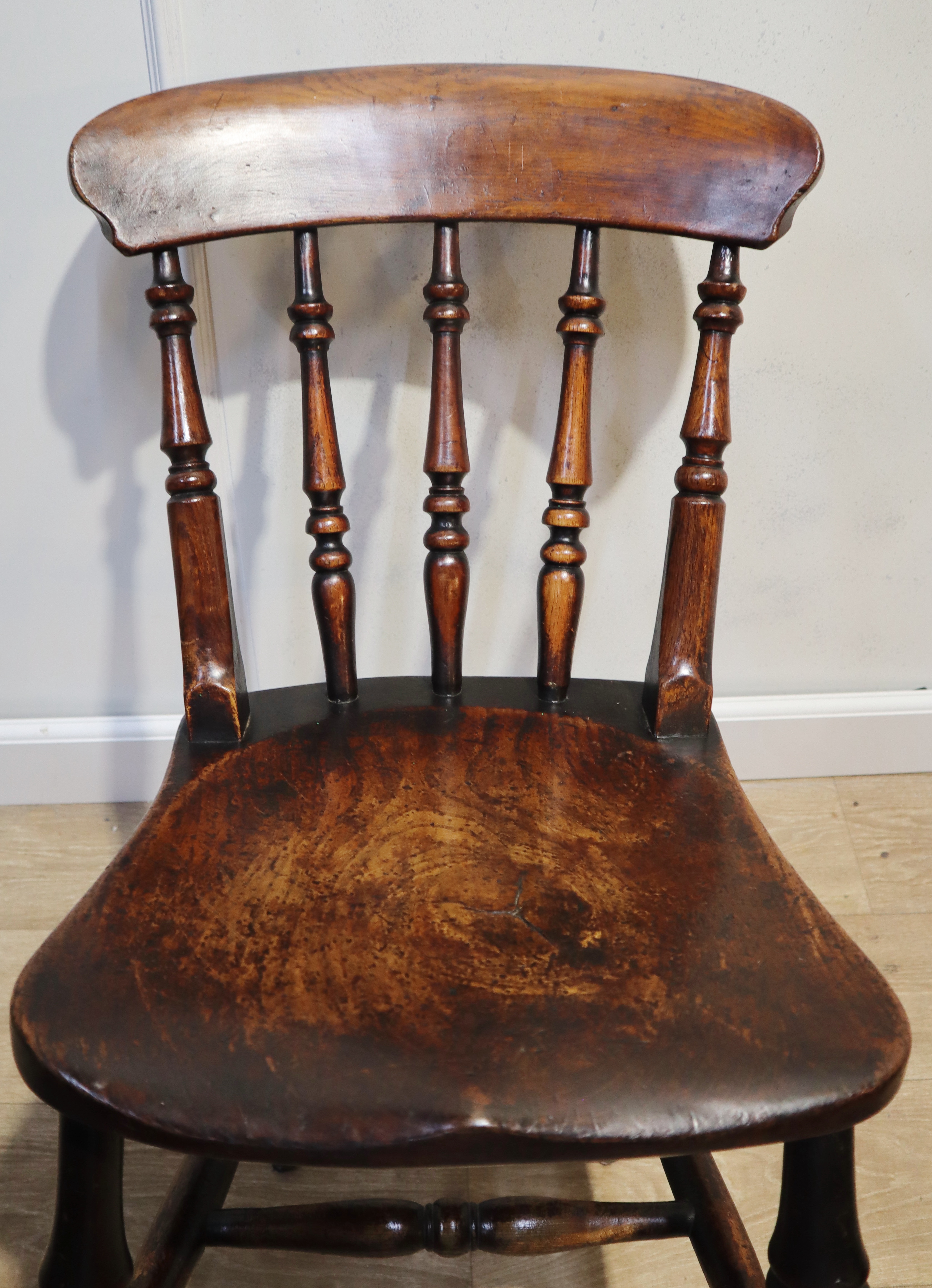 Set van 4 antieke Windsorstoelen