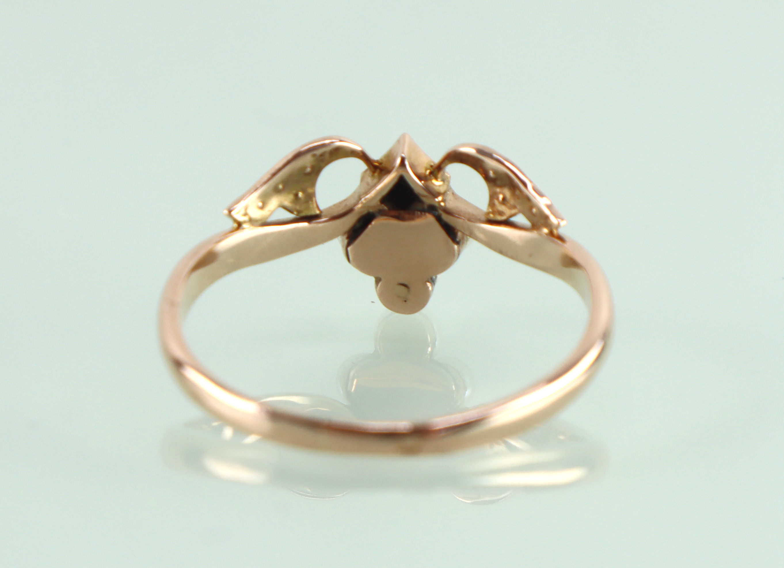 Antieke Art Nouveau gouden ring parels smaragd