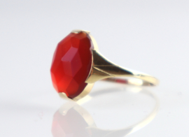 Art Deco gouden ring met carneool