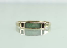 Gouden ring met jade