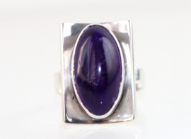 Zilveren ring met amethist, Niels Erik From, ca. 1970