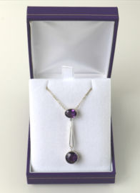 Antiek gouden collier met amethist