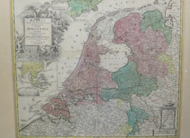 Antieke kaart Nederland J.B. Homann 18e eeuw