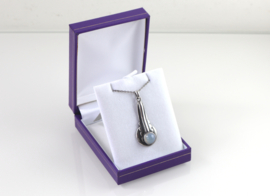 Art Deco zilveren hanger met maansteen, ca. 1935 Gebr. Reggers