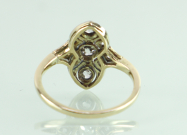 Antieke goud platina Art Deco ring diamant