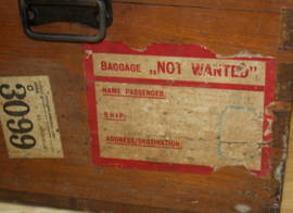 Vintage houten reiskist Holland Amerikalijn