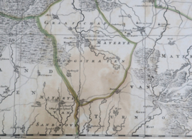 Antieke kaart Brabant, 18e eeuw