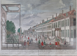 Antieke gravure Koekamp Den Haag, Probst 18e eeuw.