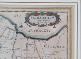 Antieke kaart Utrecht Willem Bleau, 17e eeuw