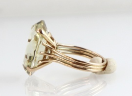 Vintage gouden ring met citrien