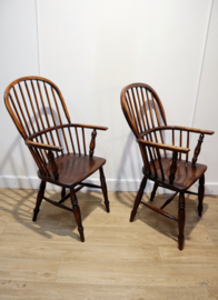 Set antieke Windsor armstoelen