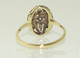 Antieke gouden Art Deco ring met oudslijpsel diamant