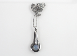 Art Deco zilveren hanger met maansteen, ca. 1935 Gebr. Reggers