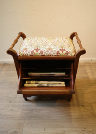 Jugendstil pianokrukje met lectuurbakje