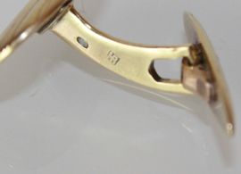 Vintage 14 karaat gouden ovale manchetknopen