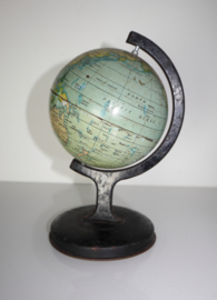 Vintage metalen globe ca 1925