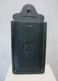 Antieke houten schooltas