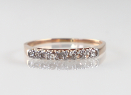 Antieke gouden Art Deco rijring met roosdiamanten
