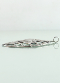Vintage zilveren hanger krokussen