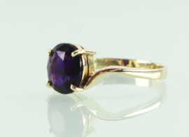 Vintage gouden ring met amethist