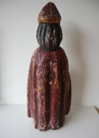Antiek houten heiligenbeeld
